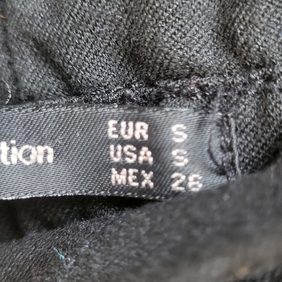 Zara Black Trafaluc Collection Trosuers Dress Pants With Belt Tie Small - Picture 3 of 5